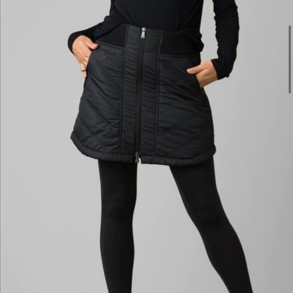 prAna Esla Puffer Skirt Black Warm Comfortable Lightweight Women's Small